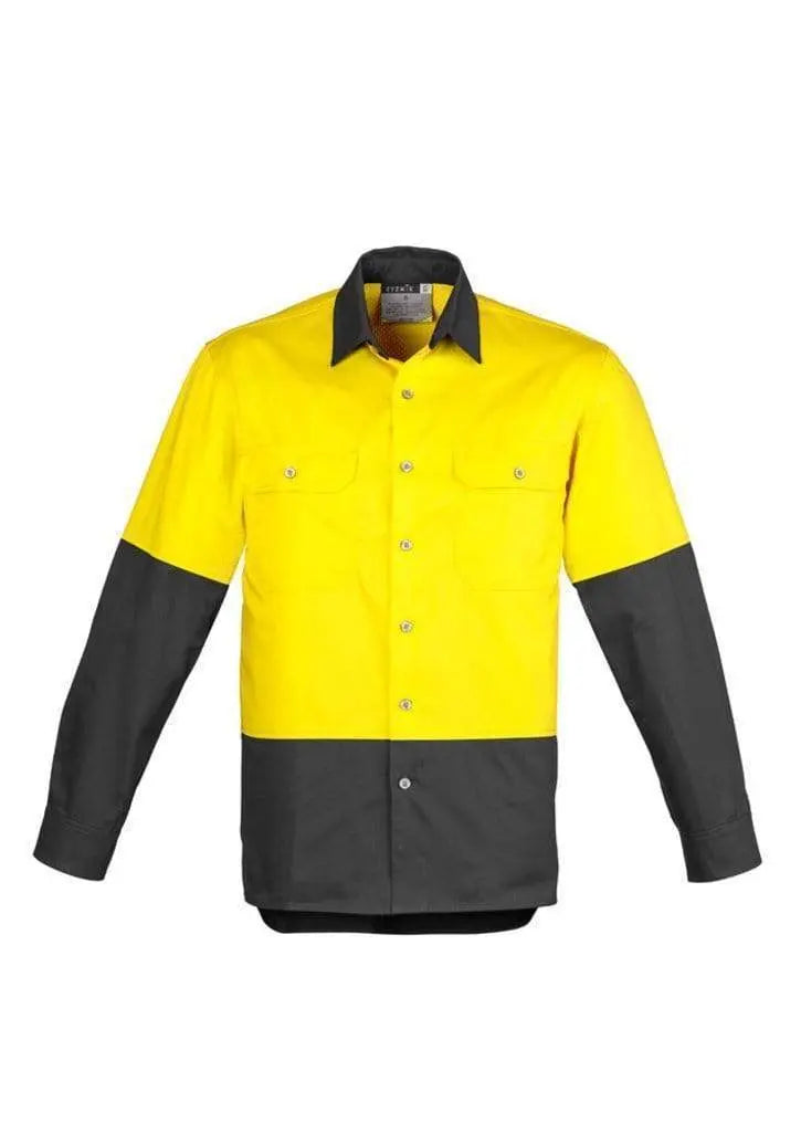 Syzmik Men’s Hi-Vis Spliced Industrial Shirt ZW122 Metro Workwear.